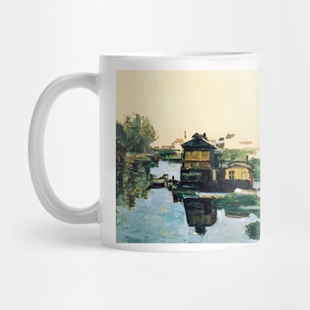Floating Houses On A River by Paul Cezanne by Classic Art Stall
